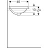 Раковина встраиваемая GEBERIT VARIFORM 40x50 см 500.711.01.2 без отверстия перелива