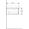 Тумба под двойную раковину GEBERIT ICON 841322000 120 см